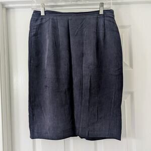 100% Silk Blue Skirt